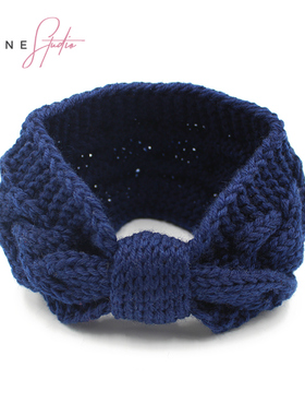 ACANE 韩国新款毛线针织麻花拧花打结宽款包头保暖发带发箍头饰品