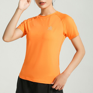 跑步运动短袖女健身训练服专业田径马拉松速干宽松透气t恤上衣夏