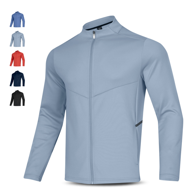 橙义家跑步运动外套男女半高领