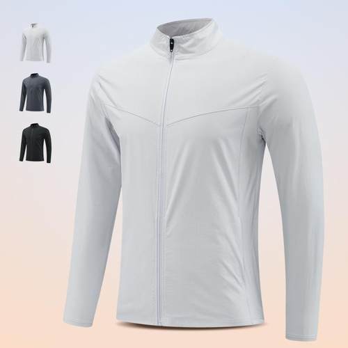 橙义家跑步立领长袖外套男