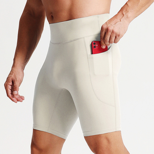 跑步紧身五分裤男骑行运动瑜伽裤高弹短裤篮球健身训练压缩打底裤