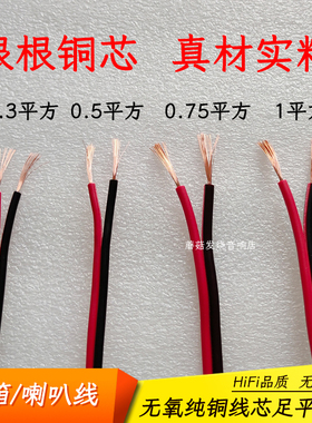 纯铜喇叭线音箱功放连接发烧汽车音响线影院环绕监控灯箱电源布线