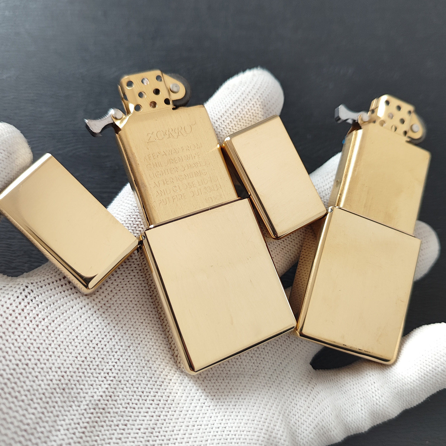 佐罗二代538窄机盔甲加厚煤油打火机窄版纤细纯黄铜外壳密封防水