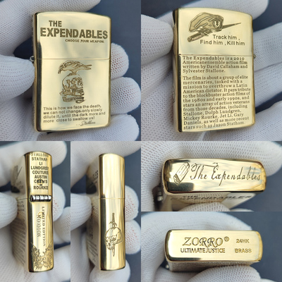 黄铜煤油打火机佐罗雕刻定制纯铜