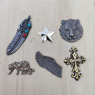 煤油打火机个性贴章徽章DIY配饰佐罗zip通用单片多款合金送胶水