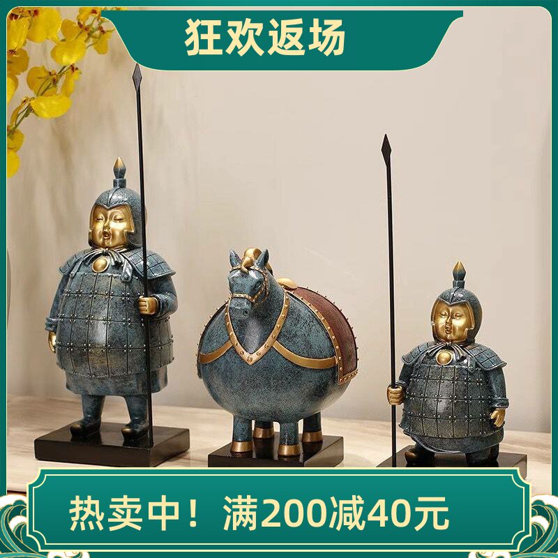 兵马俑战马电视柜送礼品玄关桌面