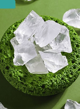 纯天然白水晶原石鱼缸石装饰净化