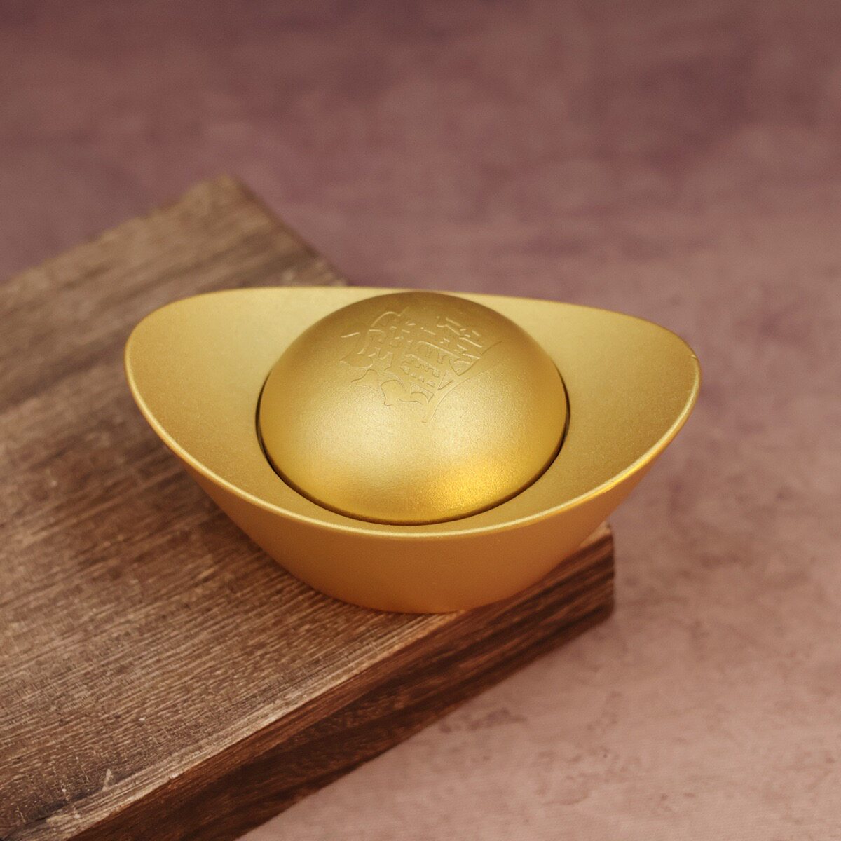 可旋转合金金元宝摆件招财转转元宝手把件解压神器家居客厅装饰品