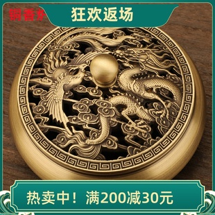 黄铜香炉盘香炉 铜香炉檀香炉熏香炉香道铜摆件寺庙家用玄关客厅