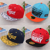 男孩hiphop街舞帽子男童3 10岁女宝宝棒球帽儿童嘻哈平檐帽炸街