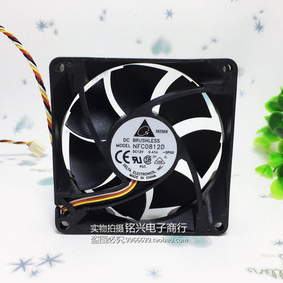 原装台达 NFC0812D 12V 0.41A 8CM 8025 4线PWM 双滚珠 机箱风扇