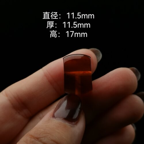 天然抚顺琥珀豆油红三通血珀一体文玩手串配饰配珠配件猴头金刚星