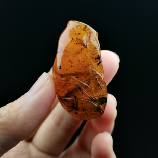 收藏天然抚顺琥珀蜜蜡虫珀植物珀竹节吊坠项链毛衣翳珀干白花金珀