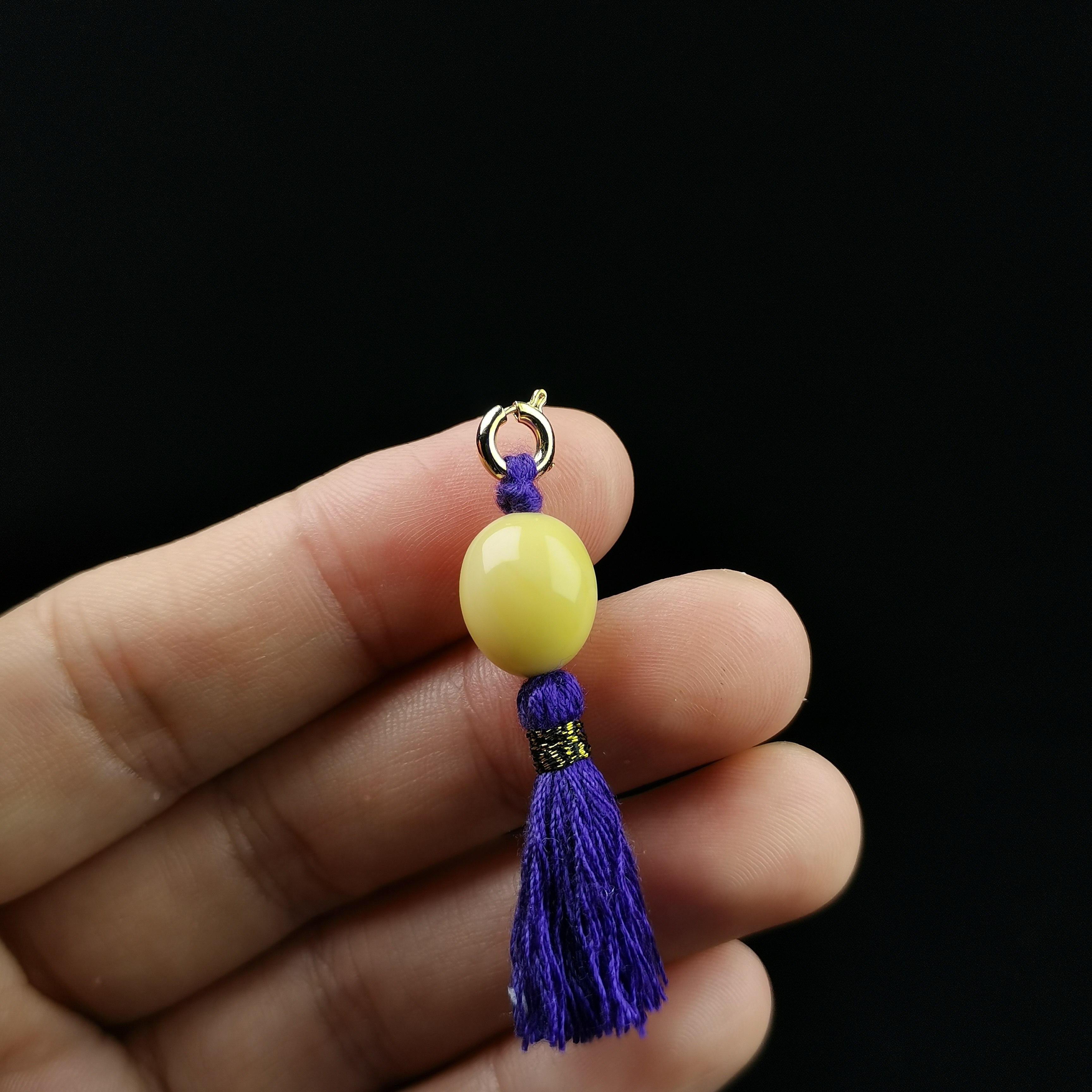 天然原矿琥珀蜜蜡随型满蜡流苏小滴溜手串文玩手串配饰配珠猴头