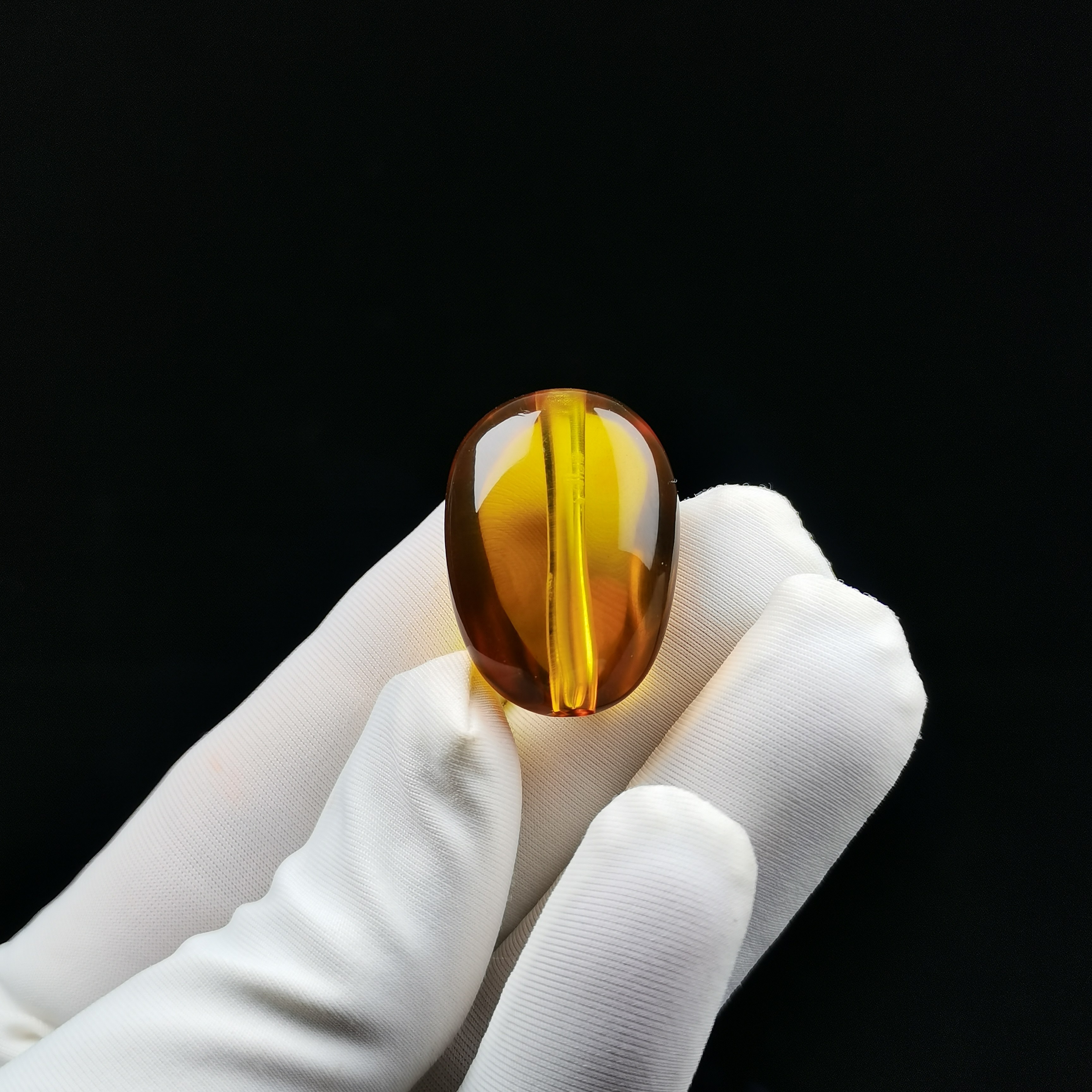 天然原矿琥珀蜜蜡随型大孔道桶珠diy文玩配饰手串配珠猴头库克星