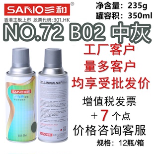 三和手摇自动喷漆 B02中灰油漆涂料颜料GSB色卡B04防锈漆 NO.72