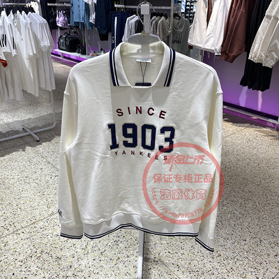 MLB男女复古学院风运动宽松卫衣