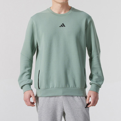 阿迪达斯卫衣男运动服圆领套头衫