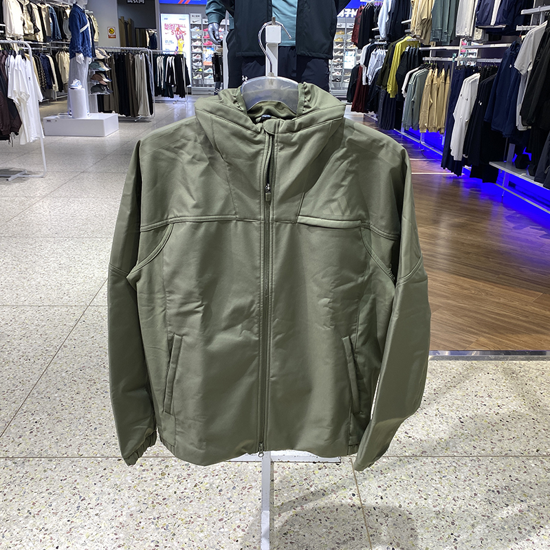 阿迪达斯外套男加绒梭织连帽夹克