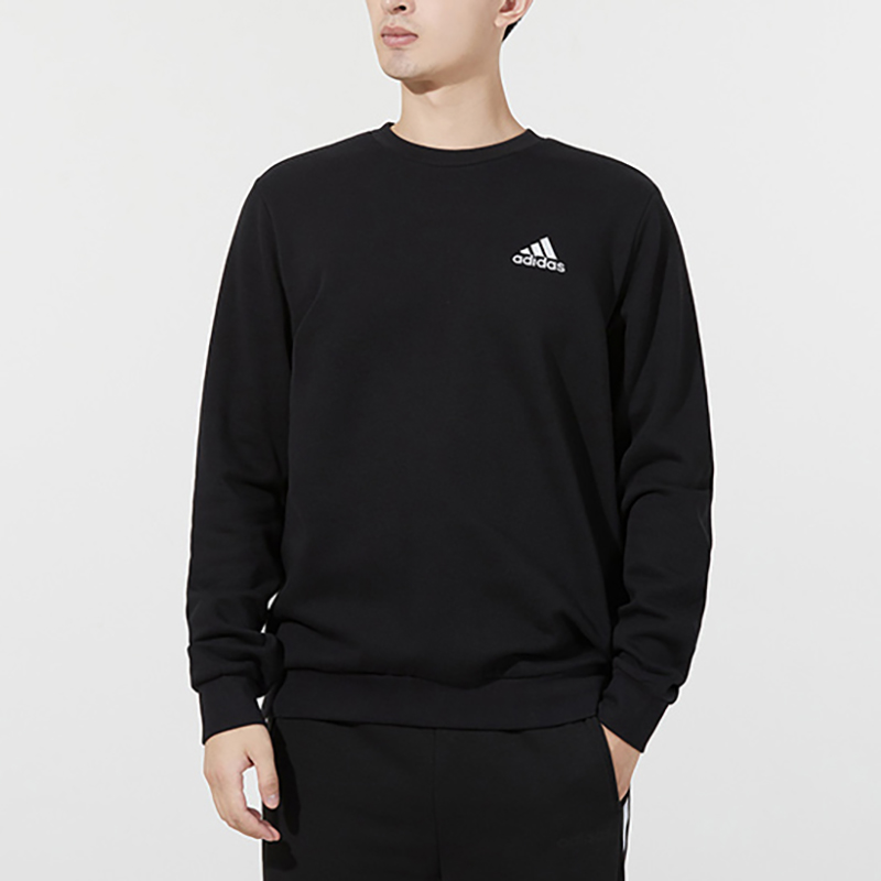 阿迪达斯运动卫衣男装加绒套头衫