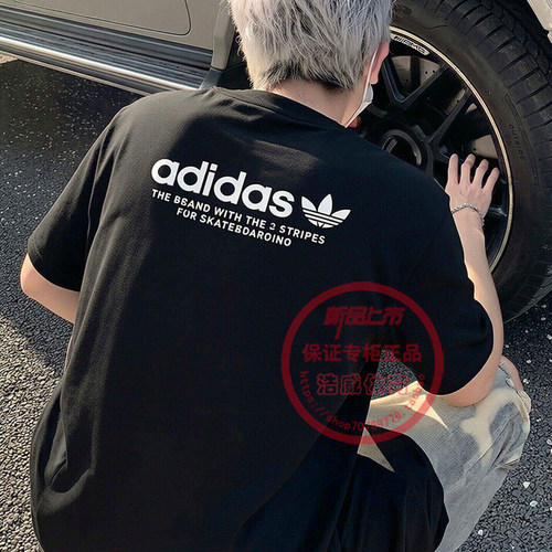 Adidas三叶草男圆领透气短袖T恤