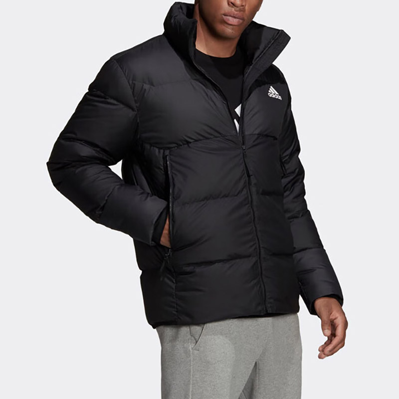 阿迪达斯男装户外保暖立领羽绒服