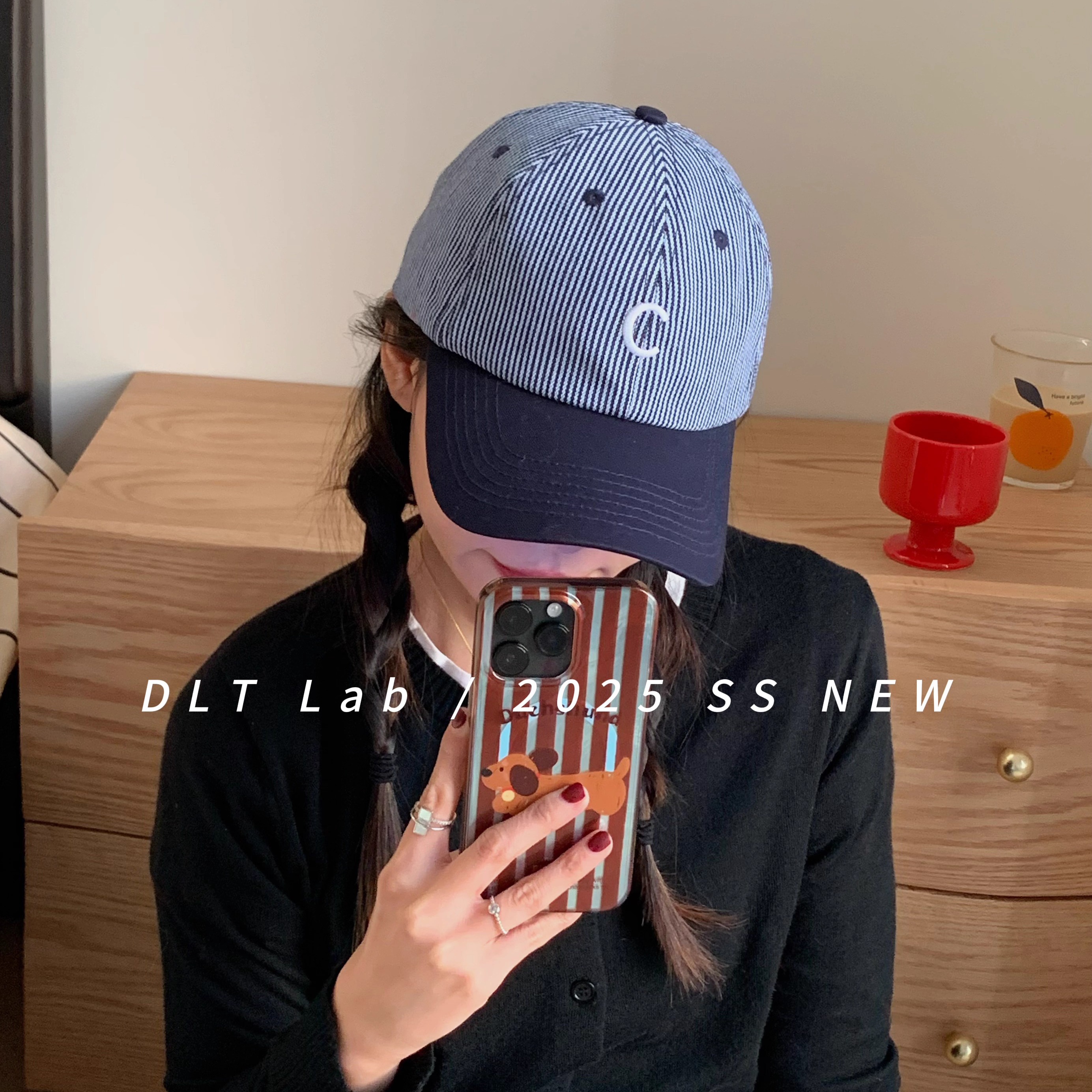 DLTLab丁老头新品c条纹刺绣ins加宽棒球帽四季情侣大头围鸭舌帽子