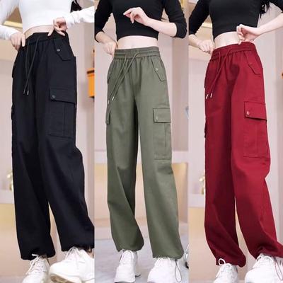 百搭高腰显瘦秋冬新款工装裤