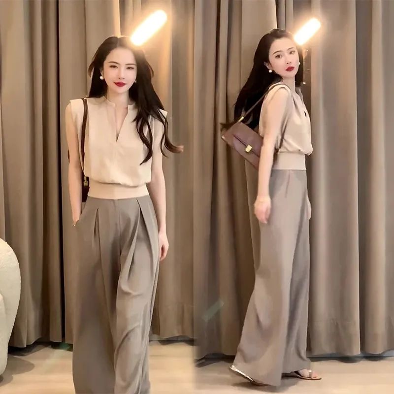 裤裙女2024新款禅意风两件套装