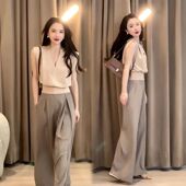 裤 盐系轻熟穿搭微胖减龄网红炸街禅意风两件套装 裙女夏装 2026新款