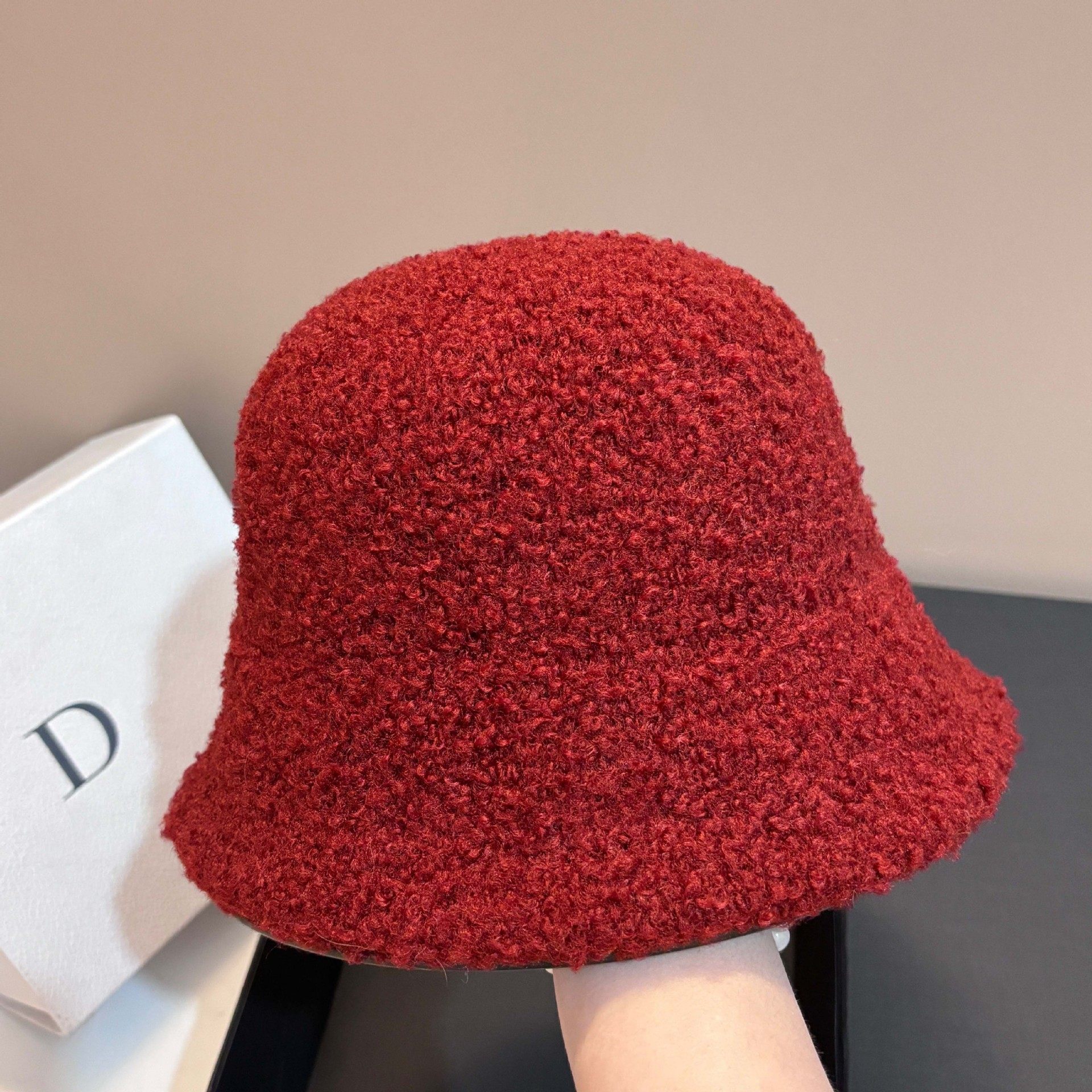 秋冬新款羊羔毛遮脸减龄水桶帽日韩时尚安可拉红颗粒绒渔夫帽盆帽,服饰配件/皮带/帽子/围巾,帽子,淘宝优惠券,粉丝福利购,淘宝优惠卷