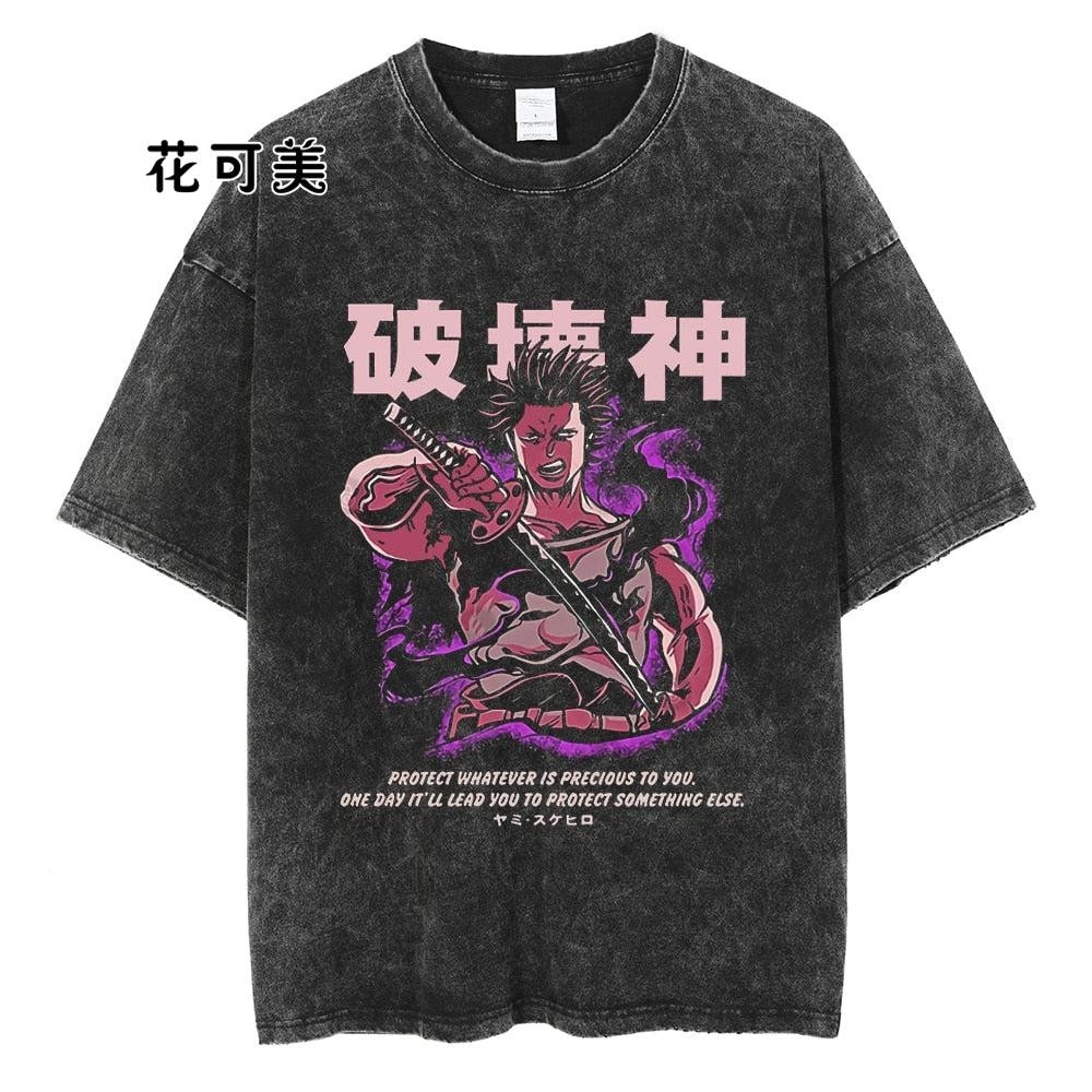 花可美日系动漫破烂神卡通T恤