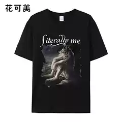 Ugly Couple Facet Fun Floral Aesthetic T-Shirt for Men and Women, Retro American Japanese Street Style, Big Evil Half-Sleeve