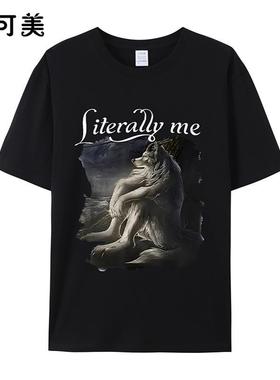 丑怪情侣Facet趣味花可美文恩T恤男女复古美式日系街头大恶毒半袖