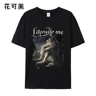 丑怪情侣Facet趣味花可美文恩T恤男女复古美式日系街头大恶毒半袖