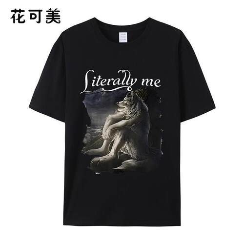 丑怪情侣Facet趣味花可美文恩T恤男女复古美式日系街头大恶毒半袖