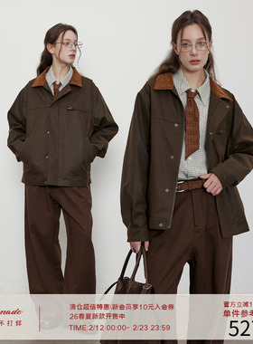 LR MADE 25AW水洗轻油蜡感 免打理工艺 灯芯绒领工装猎装夹克外套