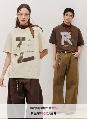 LR MADE 26SS 凉感Sorona® LR衍生元素贴画印花 圆领短袖T恤