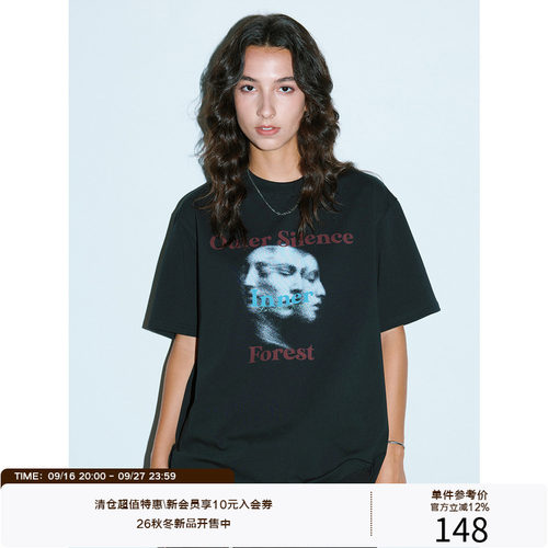 LR MADE 26SS 凉感Sorona® 幻影立体人像图案 圆领短袖印花T恤