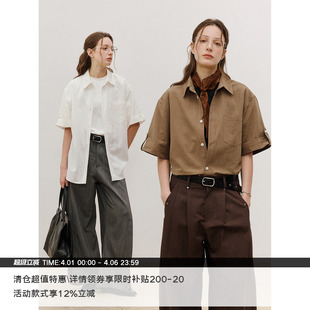 莱赛尔亚麻混纺 衬衫 口袢扣 短袖 翻折袖 26SS MADE 复古工装