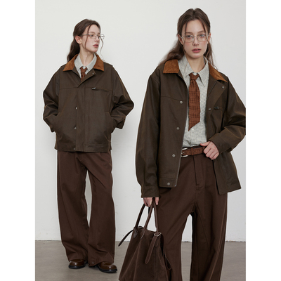 LR MADE 25AW水洗轻油蜡感 免打理工艺 灯芯绒领工装猎装夹克外套