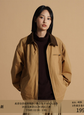 LR MADE 23AW Boxy短宽Cleanfit 日系工装复古夹棉外套底特律夹克