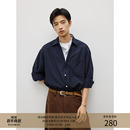 深V翻领 撞色立领门襟 假两件层次感 衬衫 25AW 休闲长袖 MADE