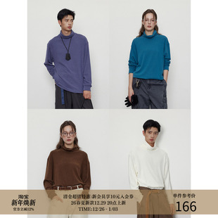 EcoCosy®自发热保暖 25AW 雾感色 微绒感高领长袖 T恤 衫 MADE