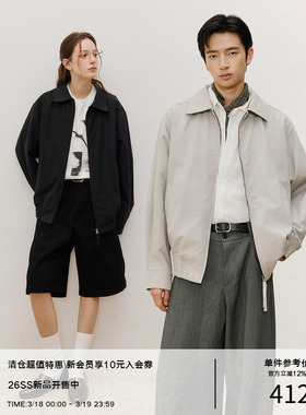 LR MADE 26SS 极简系列 双拉绳拉链 珠地棉混纺行政夹克外套