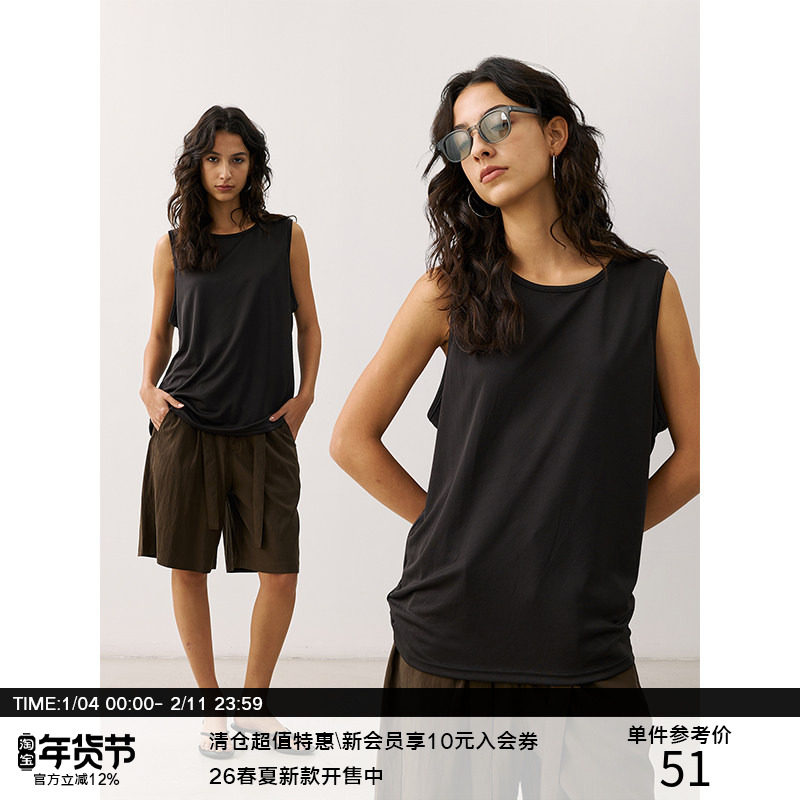 LR MADE 25SS 运动细网眼面料 透气速干 基础圆领打底叠穿背心,男装,背心,淘宝优惠券,粉丝福利购,淘宝优惠卷