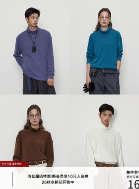 LR MADE EcoCosy®自发热保暖 雾感色 微绒感高领长袖衫T恤