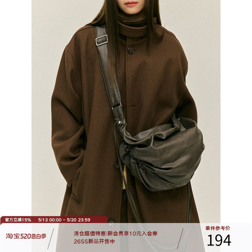 LR MADE 抽绳抽褶形态 多背法 PU皮通勤托特斜挎单肩饺子包