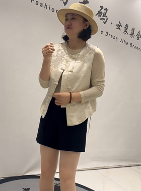 女权贵族秋季新款大码国风马夹女