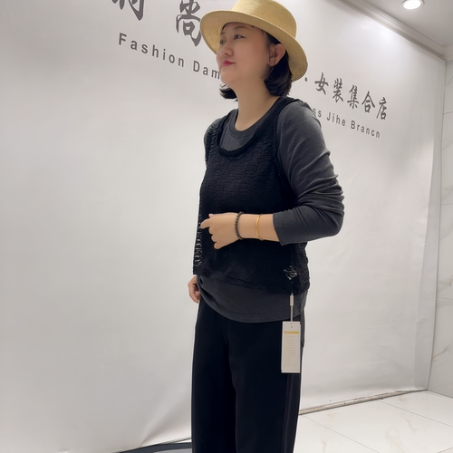 女权贵族秋季新款大码两件套上衣